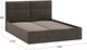 Миниатюра изображения товара Полуторная кровать ТриЯ Глосс универсальная с ПМ Тип 1 140x200 и заглушиной  (микровелюр Jercy Stone)
