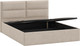 Миниатюра изображения товара Полуторная кровать ТриЯ Глосс универсальная с ПМ Тип 1 140x200 и заглушиной  (микровелюр Wellmart Dark Beige)