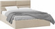 Миниатюра изображения товара Двуспальная кровать ТриЯ Глосс универсальная с ПМ Тип 1 180x200 и заглушиной  (велюр мокко светлый)