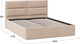 Миниатюра изображения товара Двуспальная кровать ТриЯ Глосс универсальная с ПМ Тип 1 180x200 и заглушиной  (велюр мокко светлый)