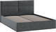 Миниатюра изображения товара Двуспальная кровать ТриЯ Глосс универсальная с ПМ Тип 1 180x200 и заглушиной  (микровелюр Jercy Graphite)