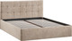 Миниатюра изображения товара Полуторная кровать ТриЯ Джоли универсальная с ПМ Тип 1 140x200 и заглушиной (микровелюр Wellmart Dark Beige)