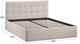 Миниатюра изображения товара Двуспальная кровать ТриЯ Джоли универсальная с ПМ Тип 1 180x200 и заглушиной  (велюр мокко светлый)