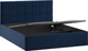Миниатюра изображения товара Двуспальная кровать ТриЯ Джоли универсальная с ПМ Тип 1 180x200 и заглушиной (микровелюр Wellmart Blue)