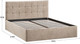Миниатюра изображения товара Двуспальная кровать ТриЯ Джоли универсальная с ПМ Тип 1 180x200 и заглушиной  (микровелюр Wellmart Dark Beige)