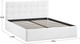 Миниатюра изображения товара Двуспальная кровать ТриЯ Джоли универсальная с ПМ Тип 1 180x200 и заглушиной (экокожа Polo white)