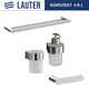 Миниатюра изображения товара Набор аксессуаров для ванной и туалета Lauter 21TS3018 + 21TS3020 + 21TS3012 + 21TS3001 (Chrome, 4 предмета)