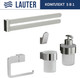 Миниатюра изображения товара Набор аксессуаров для ванной и туалета Lauter 21TS3018 + 21TS3020 + 21TS3010 + 21TS3014 + 21TS3003 (Chrome, 5 предметов)