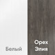 Миниатюра изображения товара Комод Кортекс-мебель Бари 120 6ш (белый/белый/орех элия)