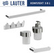 Миниатюра изображения товара Набор аксессуаров для ванной и туалета Lauter 21TS3018 + 21TS3020 + 21TS3008 + 21TS3012 + 21TS3005 (Chrome, 5 предметов)