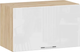 Миниатюра изображения товара Шкаф навесной для кухни ТриЯ Весна 1В8Г с одной откидной дверью (дуб крафт золотой/белый глянец)