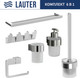 Миниатюра изображения товара Набор аксессуаров для ванной и туалета Lauter 21TS3018 + 21TS3020 + 21TS3008 + 21TS3014 + 21TS3001 + 21TS3022 (Chrome, 6 предметов)