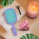 Миниатюра изображения товара Расческа-массажер Monte Vita 20x8.5см + массажер + щетка для чистки / 457431 (фиолетовый/мятный)