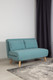 Миниатюра изображения товара Диван DiArt Элли 1200 (велюр Selfie aquamarine/ножки светлые)