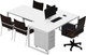 Миниатюра изображения товара Письменный стол Crafto Клинт 01 с приставкой 210x160x79 (белый)