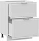 Миниатюра изображения товара Шкаф-стол кухонный ТриЯ Белладжио 1Н5Я2 с двумя ящиками (белый/фон белый)