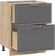 Миниатюра изображения товара Шкаф-стол кухонный ТриЯ Белладжио 1Н8Я2 с двумя ящиками  (дуб крафт золотой/софт графит)
