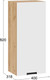 Миниатюра изображения товара Шкаф навесной для кухни ТриЯ Гренада 1ВВ4 с одной дверью (дуб крафт золотой/холст белый)