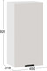 Миниатюра изображения товара Шкаф навесной для кухни ТриЯ Гренада 1ВВ45 с одной дверью (белый/холст мокко)