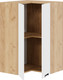 Миниатюра изображения товара Шкаф навесной для кухни ТриЯ Гренада 1ВВ6УП угловой прямой  (дуб крафт золотой/холст белый)
