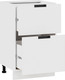 Миниатюра изображения товара Шкаф-стол кухонный ТриЯ Гренада 1Н5Я2 с двумя ящиками (белый/холст белый)