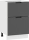 Миниатюра изображения товара Шкаф-стол кухонный ТриЯ Гренада 1Н5Я2 с двумя ящиками (белый/холст вулкан)