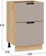 Миниатюра изображения товара Шкаф-стол кухонный ТриЯ Гренада 1Н5Я2 с двумя ящиками (дуб крафт золотой/холст латте)