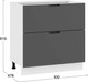Миниатюра изображения товара Шкаф-стол кухонный ТриЯ Гренада 1Н8Я2 с двумя ящиками (белый/холст вулкан)