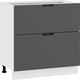 Миниатюра изображения товара Шкаф-стол кухонный ТриЯ Гренада 1Н8Я2 с двумя ящиками (белый/холст вулкан)