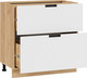 Миниатюра изображения товара Шкаф-стол кухонный ТриЯ Гренада 1Н8Я2 с двумя ящиками (дуб крафт золотой/холст белый)