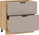 Миниатюра изображения товара Шкаф-стол кухонный ТриЯ Гренада 1Н8Я2 с двумя ящиками (дуб крафт золотой/холст латте)