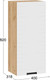 Миниатюра изображения товара Шкаф навесной для кухни ТриЯ 1ВВ4-Ф Гренада с одной дверью (дуб крафт золотой/холст белый)