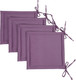 Миниатюра изображения товара Комплект подушек на стул BIO-LINE Кабрио с завязками 40x40 / PKK (4шт, фиолетовый)