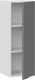 Миниатюра изображения товара Шкаф навесной для кухни ТриЯ Кимберли 1ВВ3 с одной дверью (белый/титан)