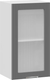 Миниатюра изображения товара Шкаф навесной для кухни ТриЯ Кимберли 1ВВ4С с одной дверью (белый/титан)