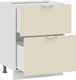 Миниатюра изображения товара Шкаф-стол кухонный ТриЯ Кимберли 1Н5Я2 с двумя ящиками (белый/крем)