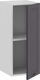 Миниатюра изображения товара Шкаф навесной для кухни ТриЯ Лина 1ВВ3 с одной дверью (белый/графит)