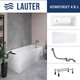Миниатюра изображения товара Ванна акриловая Lauter Aurora 170x70 / 21010070 (с ножками, лицевым экраном и сифоном 21Y32000 хром)