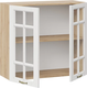Миниатюра изображения товара Шкаф навесной для кухни ТриЯ Лина 1ВВ8С с двумя дверьми (дуб крафт золотой/белый)