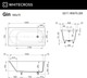 Миниатюра изображения товара Ванна из искусственного камня Whitecross Gin 165x75 / 0217.165075.200 (белый матовый)