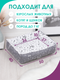 Миниатюра изображения товара Лежанка для животных BIO-LINE 40x50x15 / LDZ (темно-серый/белый)