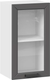 Миниатюра изображения товара Шкаф навесной для кухни ТриЯ Лорас 1ВВ4С с одной дверью (белый/холст вулкан)
