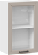 Миниатюра изображения товара Шкаф навесной для кухни ТриЯ Лорас 1ВВ4С с одной дверью (белый/холст латте)