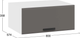Миниатюра изображения товара Шкаф под вытяжку ТриЯ Тиана 1В8Г с одной откидной дверью (белый/асфальт супермат)