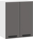 Миниатюра изображения товара Шкаф навесной для кухни ТриЯ Тиана 1ВВ6 с двумя дверьми (белый/асфальт супермат)