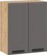 Миниатюра изображения товара Шкаф навесной для кухни ТриЯ Тиана 1ВВ6 с двумя дверьми (дуб крафт золотой/асфальт супермат)