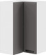Миниатюра изображения товара Шкаф навесной для кухни ТриЯ Тиана 1ВВ6УП угловой прямой (белый/асфальт супермат)