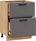 Миниатюра изображения товара Шкаф-стол кухонный ТриЯ Тиана 1Н8Я2 с двумя ящиками (дуб крафт золотой/асфальт супермат)