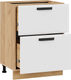 Миниатюра изображения товара Шкаф-стол кухонный ТриЯ Тиана 1Н8Я2 с двумя ящиками (дуб крафт золотой/белый супермат)