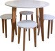 Миниатюра изображения товара Обеденная группа Mio Tesoro Леванто (белый/дуб натуральный)